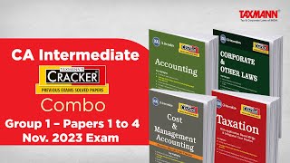 Taxmann's CA Intermediate CRACKERs Combo | Group 1 – Papers 1 to 4 | Nov. 2023 Exam