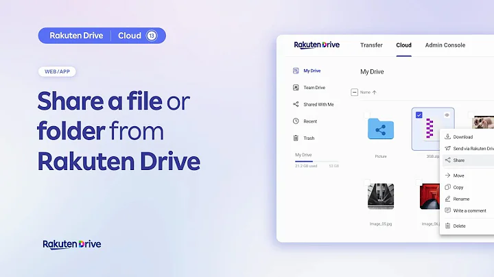 Share a file or folder from Rakuten Drive | Rakuten Drive Guide