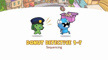 Puzzles Level 1-7 | CodeSpark Academy learn Sequencing in Donut Detective | Gameplay Tutorials