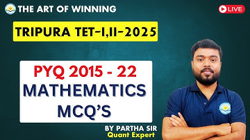 Target T-TET 2025 || MATHEMATICS ||PYQ 2015 - 22 ||  BY PARTHA SIR