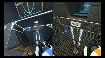 Portal 2 Split Screen Co-op Playthrough Part 3