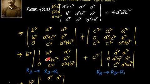 Matrices: Determinants- Solving by writing as sum of 2 determinants.