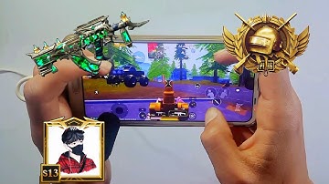 Fastest 5Finger  player[HANDCAM]With control & sensitivity codes Sharp Aquos R2 pubg mobile gameplay