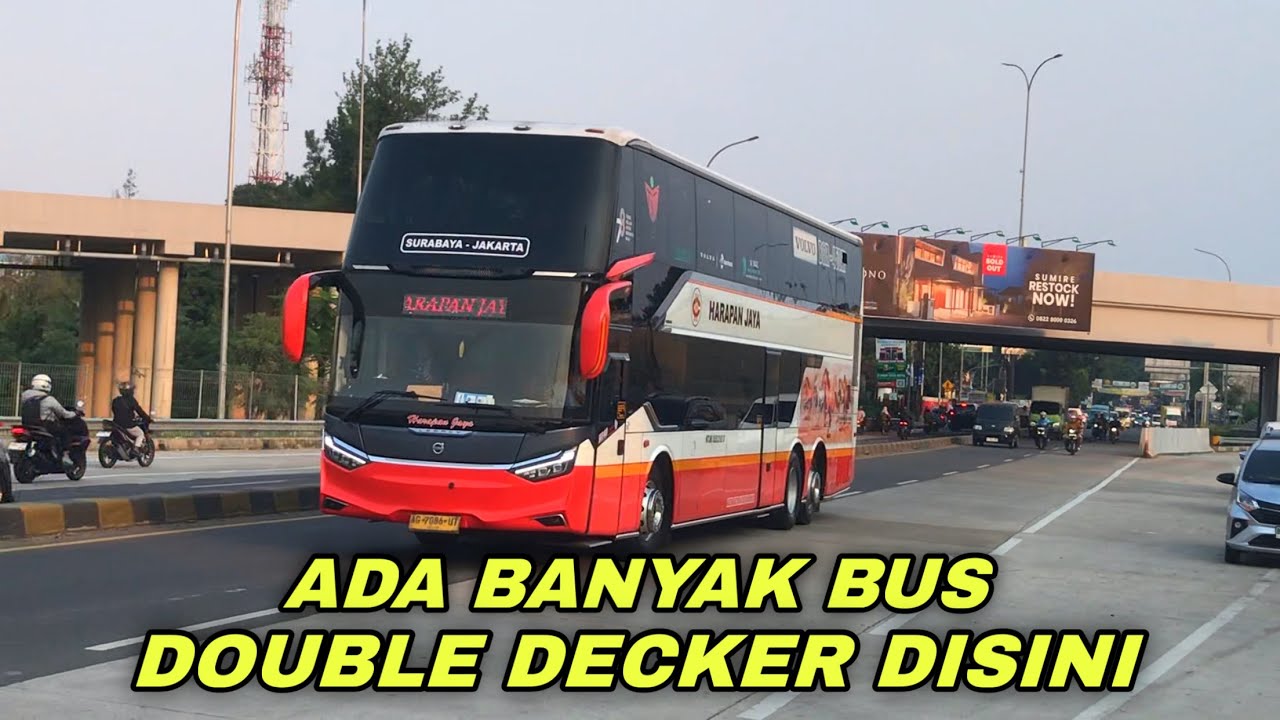 HUNTING BUS TRONTON DOUBLE DECKER DI JALAN RAYA CIPUTAT