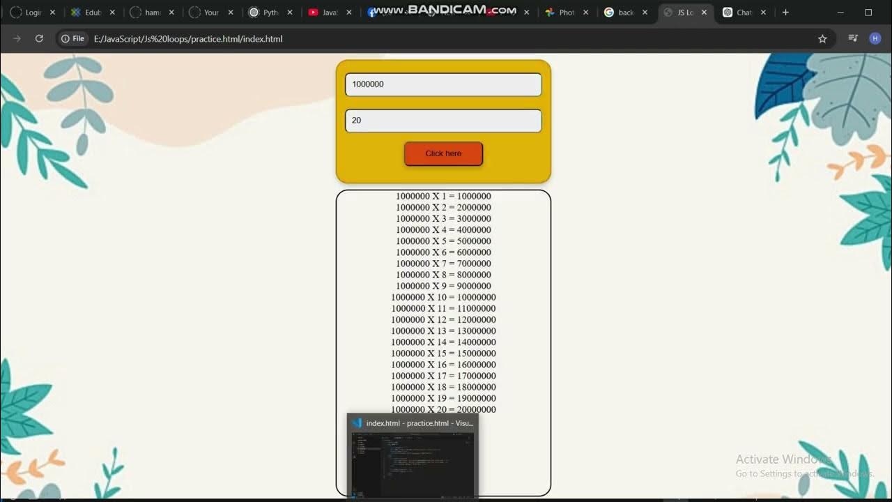JavaScript Table Calculator Build an Interactive Multiplication Table ...