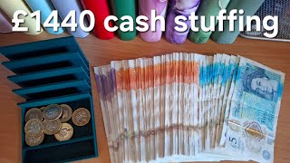 £1,440 CASH STUFFING 💷 | Monthly Budget, Savings Challenges & Holiday Savings!