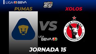 Resumen y Goles | Pumas vs Tijuana | LIGA BBVA MX | Grita México A21 - Jornada 15