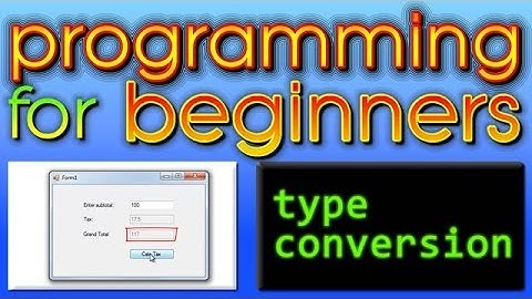 Programming For Beginners - Type conversion and coercion