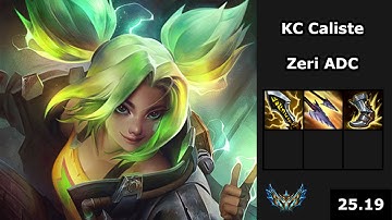 KC Caliste (Zeri) vs (Ezreal) - EUW Challenger - Patch 25.19