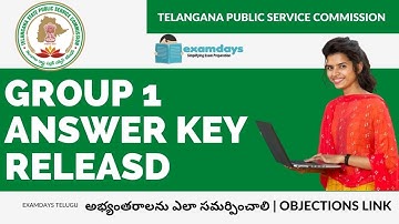 TSPSC Group 1 Answer Key Released Cutoff Marks Main Exam Selection Marks #tspscgroup1key #group1