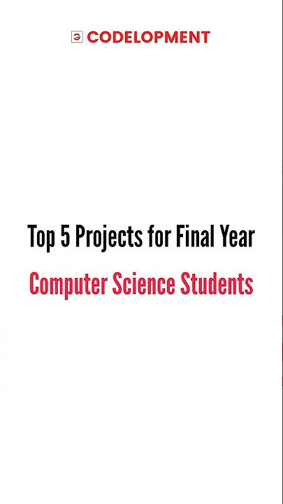Top 5 Projects For Final Year Computer Science Students #cseprojects # ...