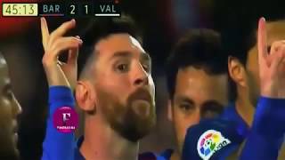 أخبار كرة القدم العالميه :برشلونه 4-1 فالنسيا  الدوري الأسباني 2017(فيديورقم12)