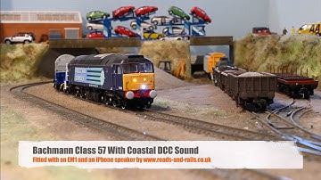 Bachmann Class 57 with an EM1 speaker and Coastal DCC sound