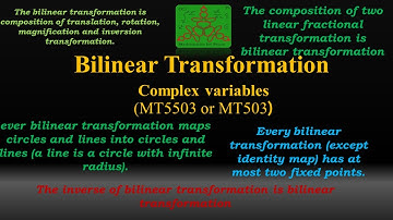 Bilinear Transformation | Complex variables | BSc Mathematics