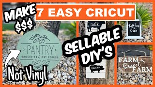 MAKE $$$ using a CRICUT | 7 SELLABLE Dollar Tree BLANK DIY's | MINDBLOWING HACKS!