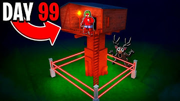 Building Most SECURE TREE HOUSE Base 99 Nights In The Forest🔦