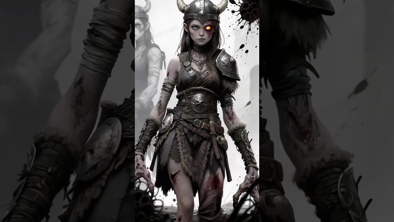 【AI Generated】10-Sec Concept Art Short Film: The Deadly Allure of the Mutated Viking Shieldmaiden