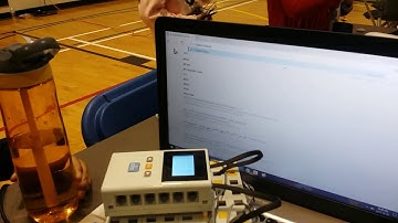 Wired robot typing computer!