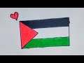 State of Palestine Flag Drawing  How to draw Palestine Flag