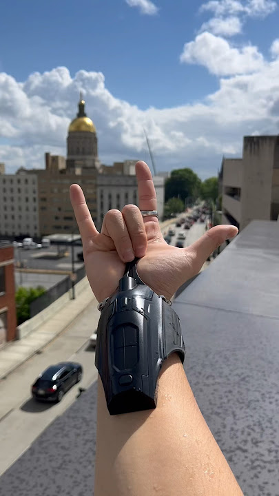 Peter and His Real Life Wenshooters 🕷❤️ #spiderman #marvel #miles #webshooter #spiderverse #shorts