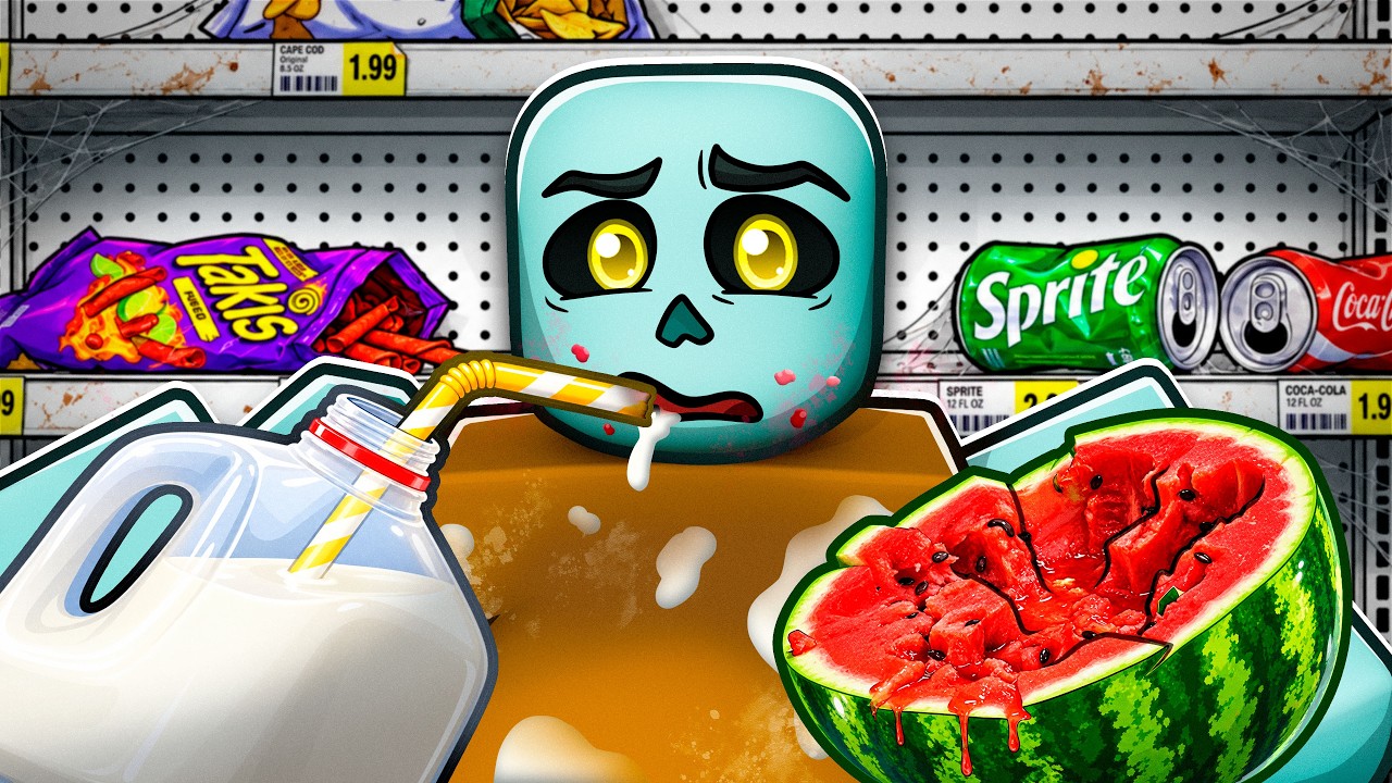 Video cover: ROBLOX EAT EVERYTHING IN A GROCERY STORE...
