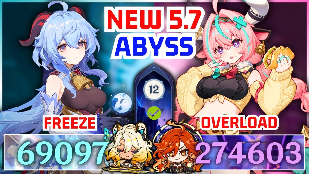 C0 Ganyu Freeze & C0 Varesa Overload + Mavuika | NEW Spiral Abyss 5.7 / 5.8 Floor 12 | Genshin
