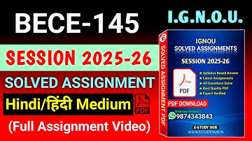 BECE-145 Solved Assignment 2025-26 Hindi, BECE-145 Solved Assignment 25-26, BECE-145 Assignment
