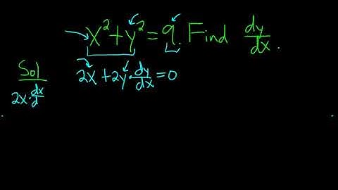 Larson Calculus 2.5 #5: Find dy/dx given x^2 + y^2 = 9 Implicit Differentiation