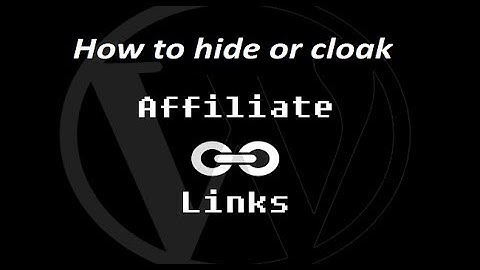 How to hide Affiliate links using redirects