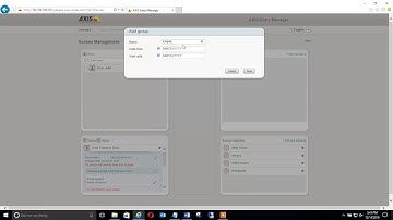 How to Create a User Group - Axis 1001 Door Controller