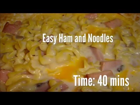 Easy Ham and Noodles Recipe