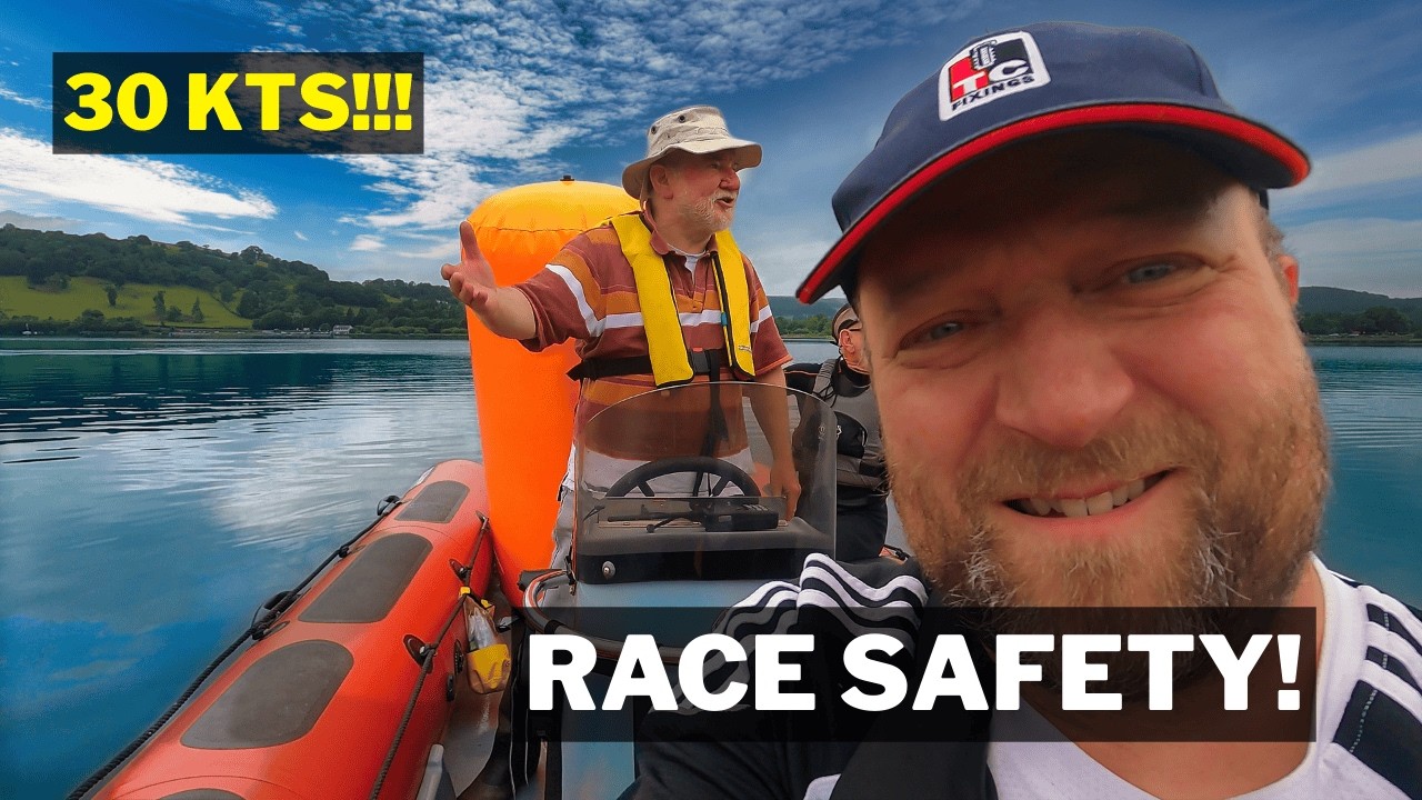 Crewing on a race safety Rib for the first sailing race of the season