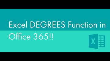 How to Use Excel DEGREES Function in Office 365? GEEKEXCEL