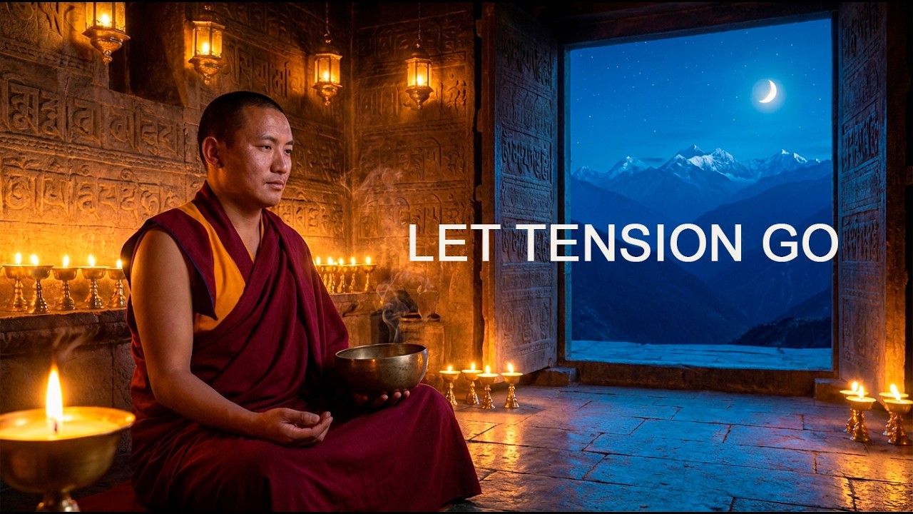 Tibetan Monks Night Chant — Candlelight Mantra for Anxiety Relief