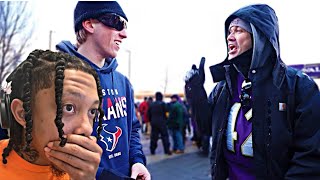 Primetime Hitla Reacts to Texans Fan Trolling Ravens Fans !