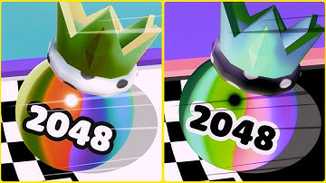 Ball Merge 2048 vs Reverse ball gameplay Colour Run walkthrough , iOS Android New Update part : 2170