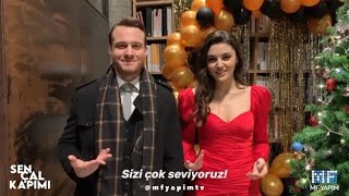Sen Cal Kapimi Happy New Year Congratulations from Hande Erçel and Kerem Bursin 01.01.2021 English