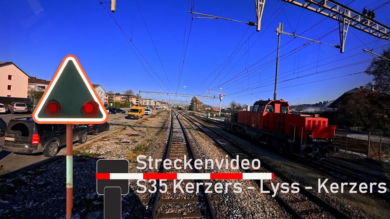 Führerstandsmitfahrt / cab ride S35 Kerzers - Lyss - Kerzers 🚃 BLS RABe525 NINA  ☀️