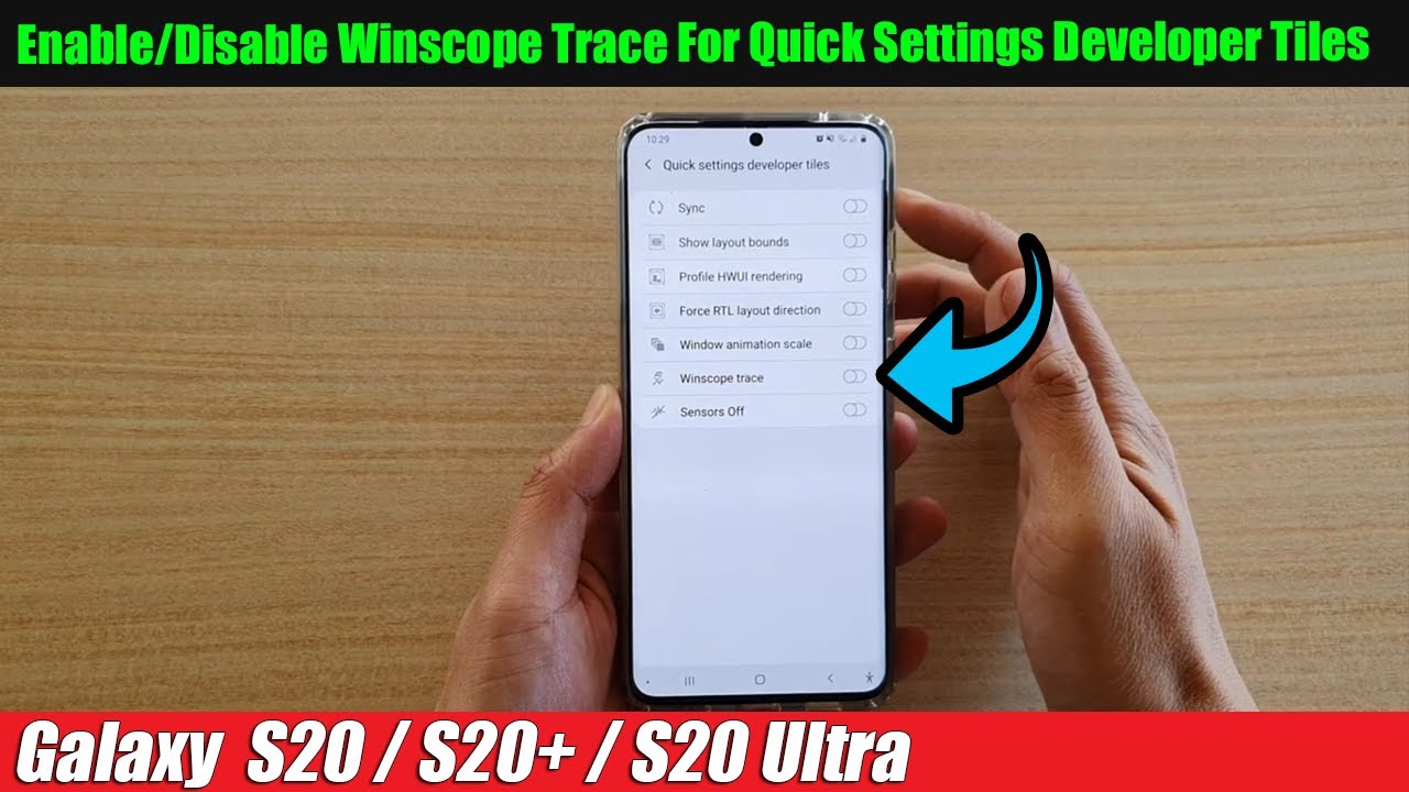 Galaxy S S How To Enable Disable Winscope Trace For Quick Settings Developer Tiles Youtube