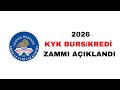 2026 KYK Burs ve Kredi Zammı Duyurusu 💰