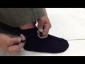 【今日からはじめる 安心 男着物】楽庵オリジナル　正藍染紐足袋(黒底) の履き方