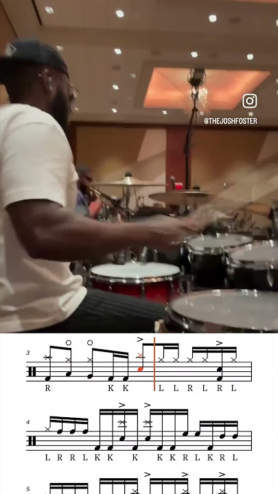 Josh Foster Intro Transcription 🔥 // (PDF at olliewoodsdrums.com)