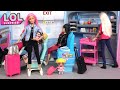 Barbie LOL Goldie Travel Routine with Baby Bloxy & Flower Girl Story