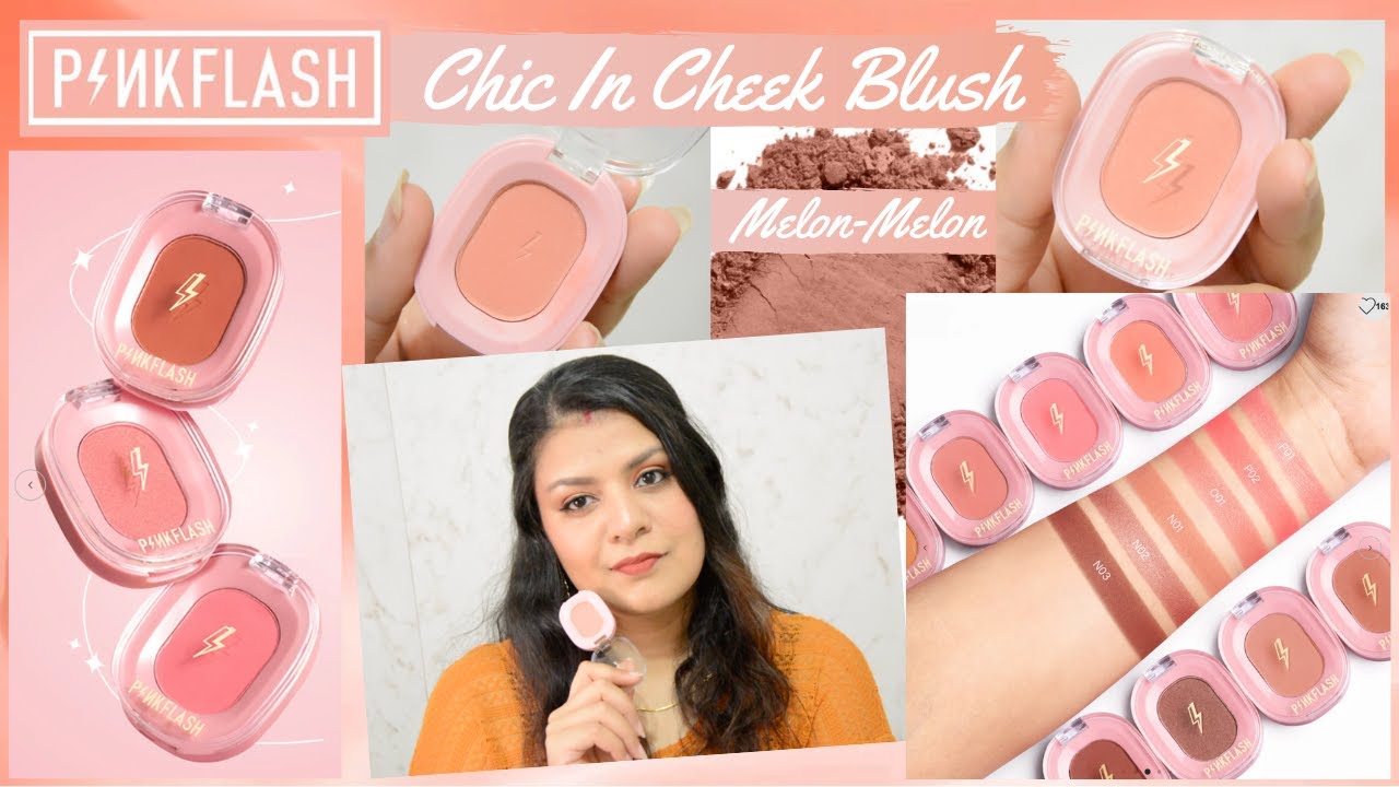 Pink Flash Chic in Cheek Blush Melon Melon Review | Affordable Blush | crazyaboutcolors