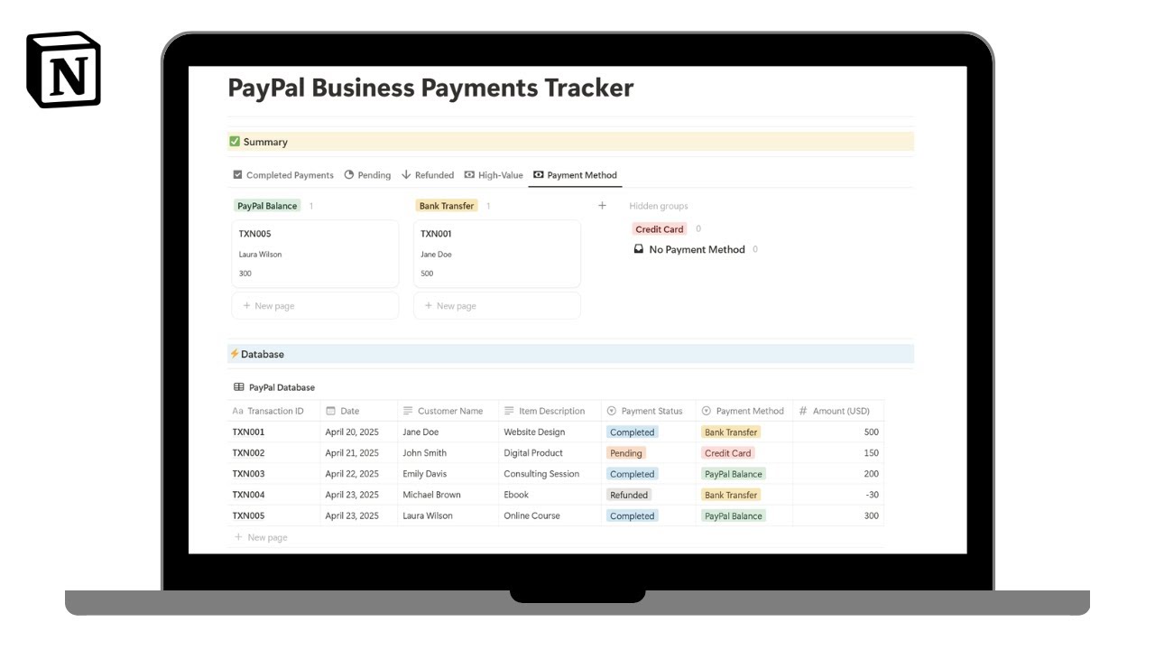 PayPal Business Payments Tracker | How to track paypal business ...