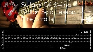 Sultans Of Swing Guitar Solo Lesson - Dire Straits (with tabs) pt.1 chords