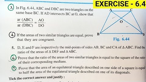 CLASS 10 MATH EXERCISE 6.4 NCERT SOLUTIONS || CHAPTER 6 TRIANGLES || CBSE || NCERT SOLUTIONS