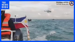 フィリピン当局が南シナ海で“中国軍ヘリなどから妨害” 「安全を軽視した嫌がらせ」海洋調査活動を中止　中国側は反論「法に従って警告」｜TBS NEWS DIG