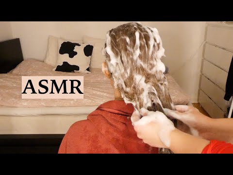 ASMR Hair Wash ? Shampoo & Hair Mask, Hair Brushing, Blow Drying (No Talking)