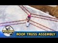 Steel building roof truss assembly  how to diy steel building